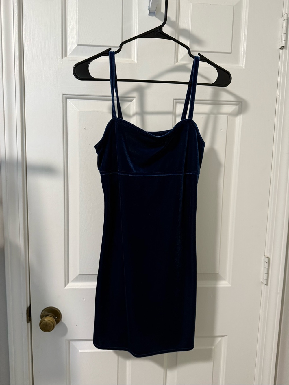 Roberta Bridal Navy Velvet Mini Slip Dress